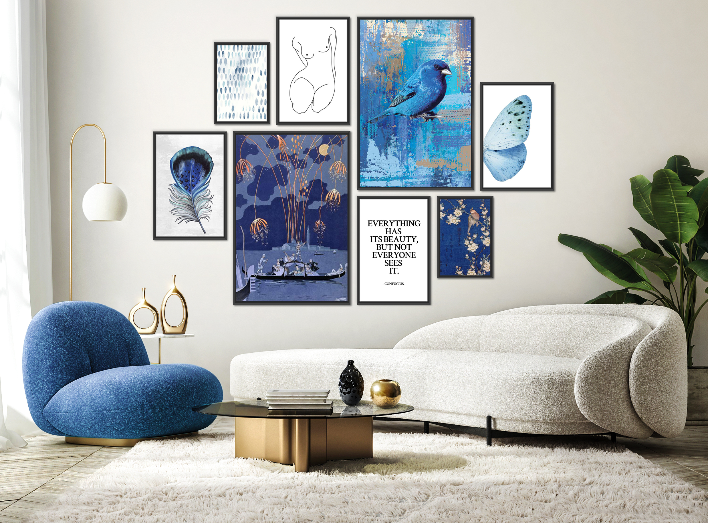 Beauty In Blue Gallery Wall